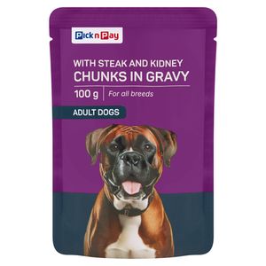 PnP Steak & Kidney Chunks In Gravy Adult Dog Food 100g